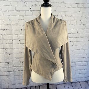 Faux Suade Tan Jacket - Romeo & Juliet Couture